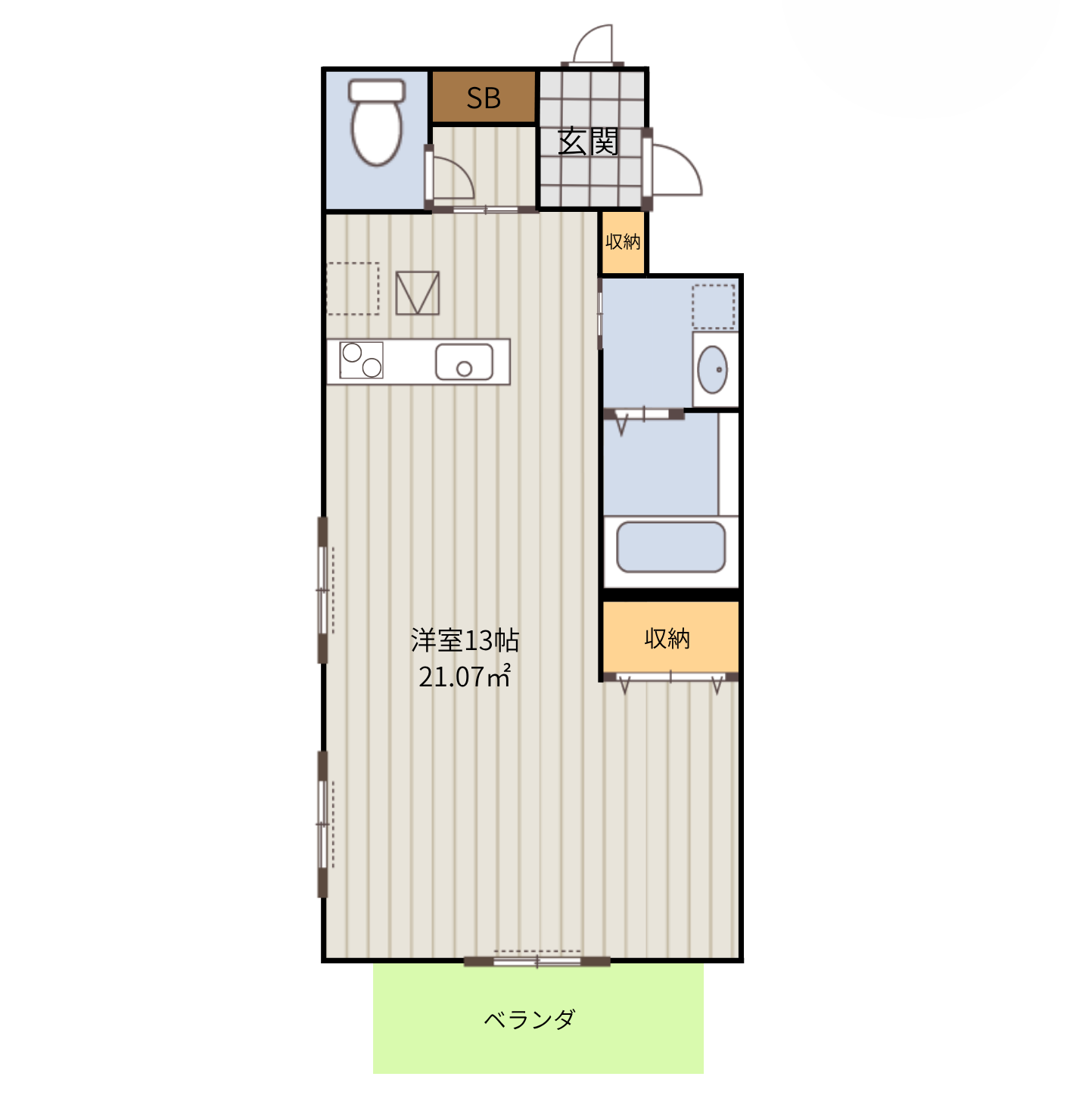 ニューノース参番館 3101号室 間取り図